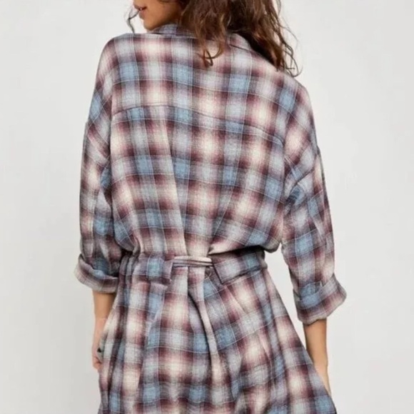Free People before i let go romper with revere collar in vintage plaid, size Sm - Picture 7 of 16
